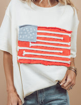 Embroidered USA Flag Top Pre-Order
