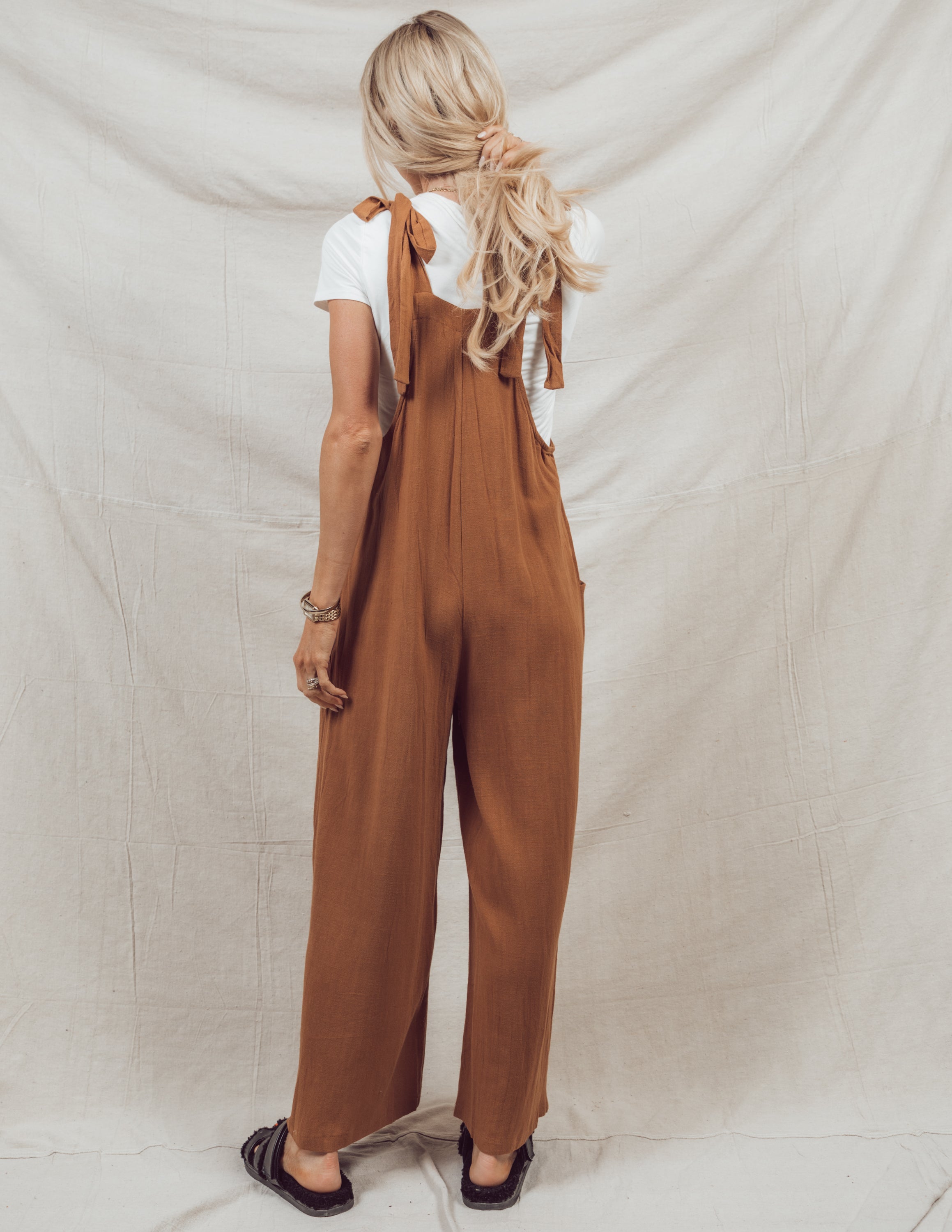 Ambrelyn Linen Pleated Jumpsuit