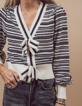 Tori Striped Cardigan