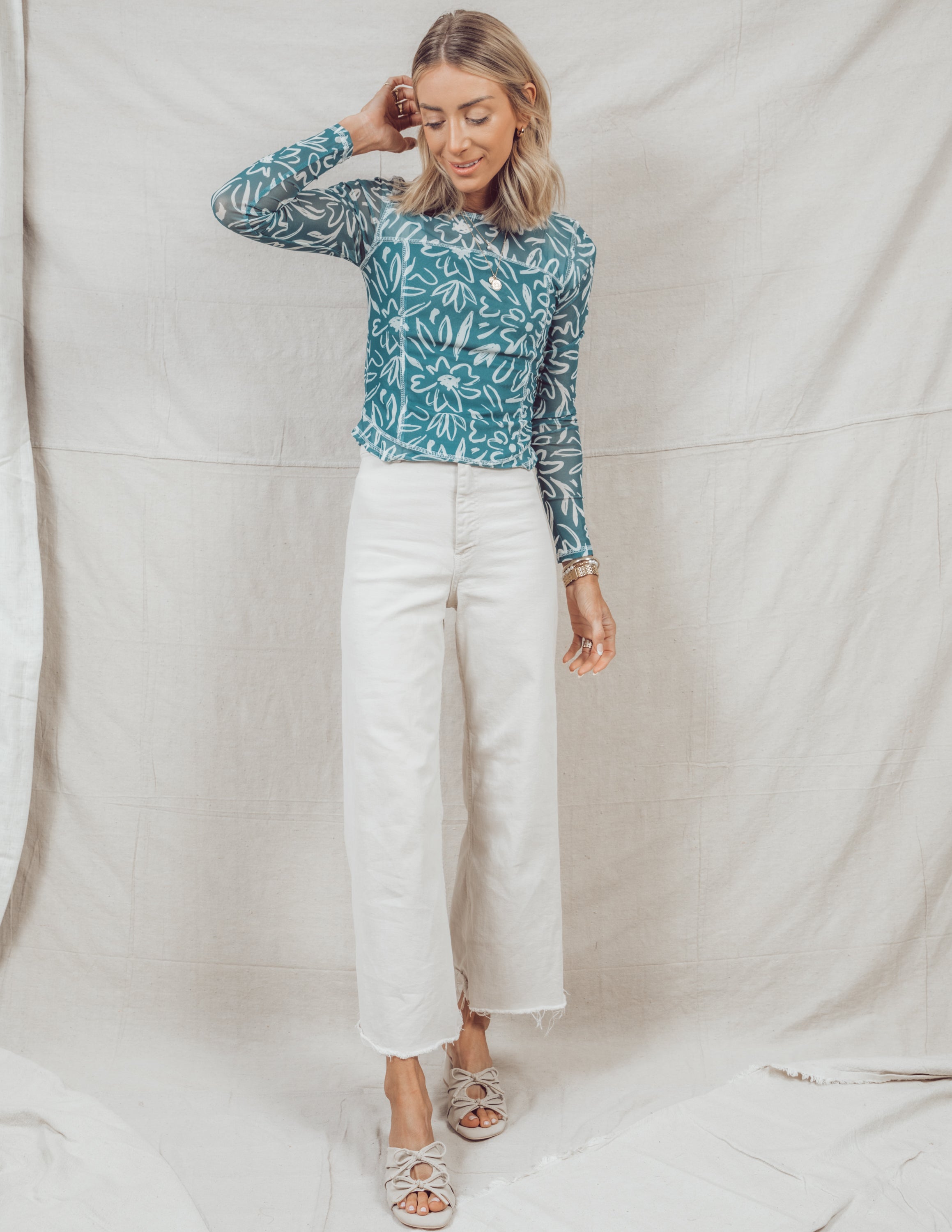 Lizzie Floral Mesh Top