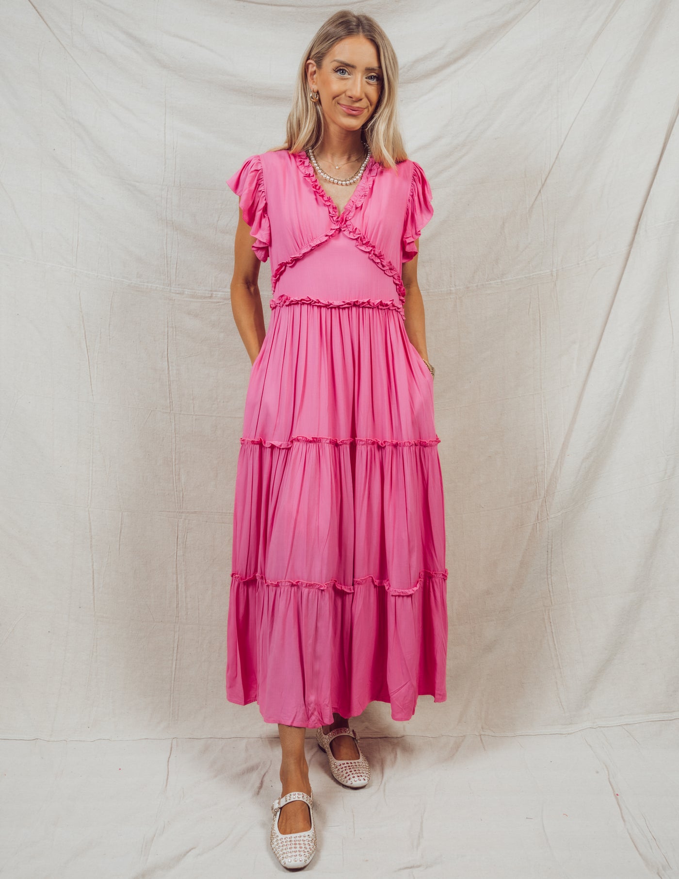 Fiona Tiered Midi Dress