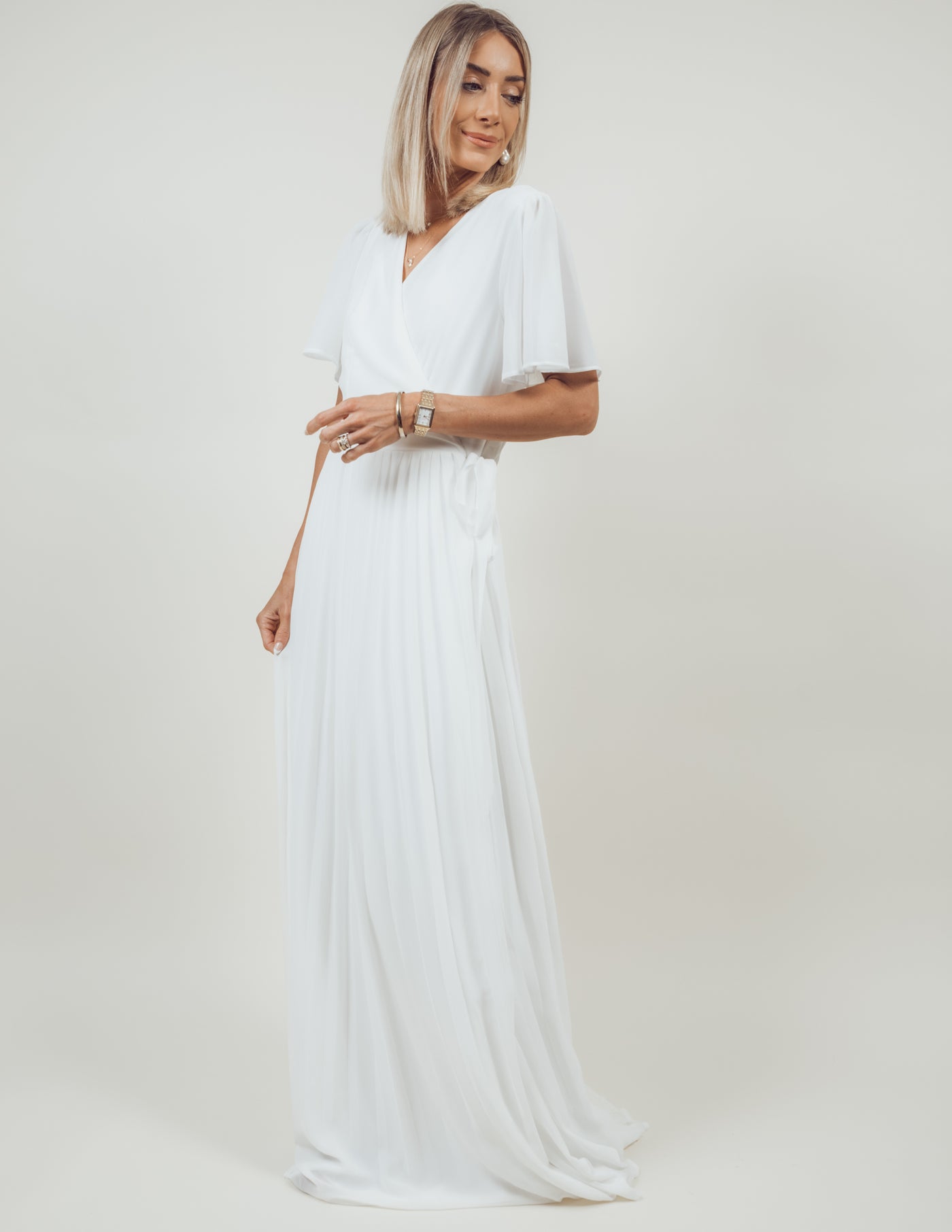 Brigitte Pleated Maxi Dress