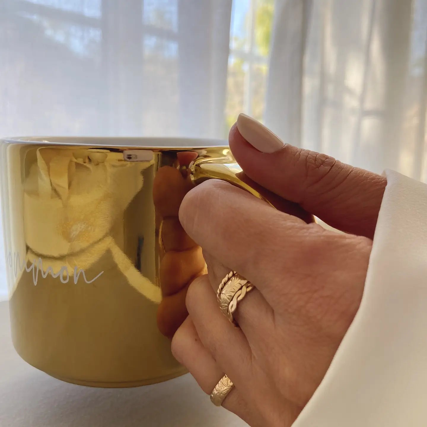 Vintage Floral Thick Band Ring
