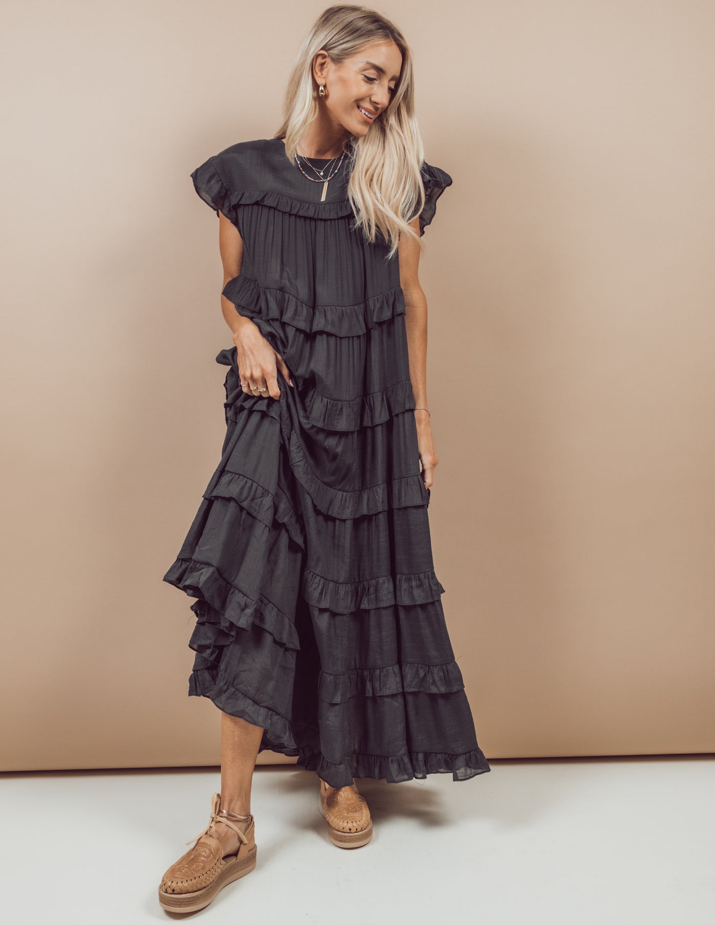 ruffle layered dress Betty Ruffle Tiered Dress · Shop Stevie