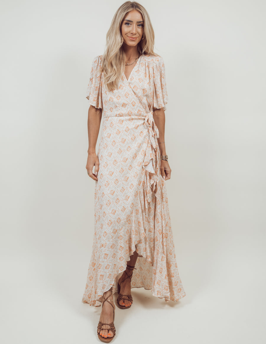 Colton Printed Wrap Dress