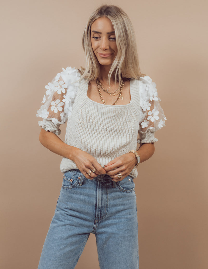 Abi Floral Lace Top