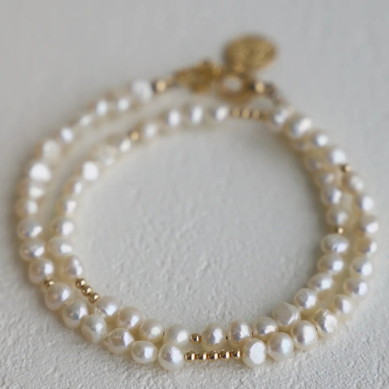 Pearl Double Wrap Bracelet