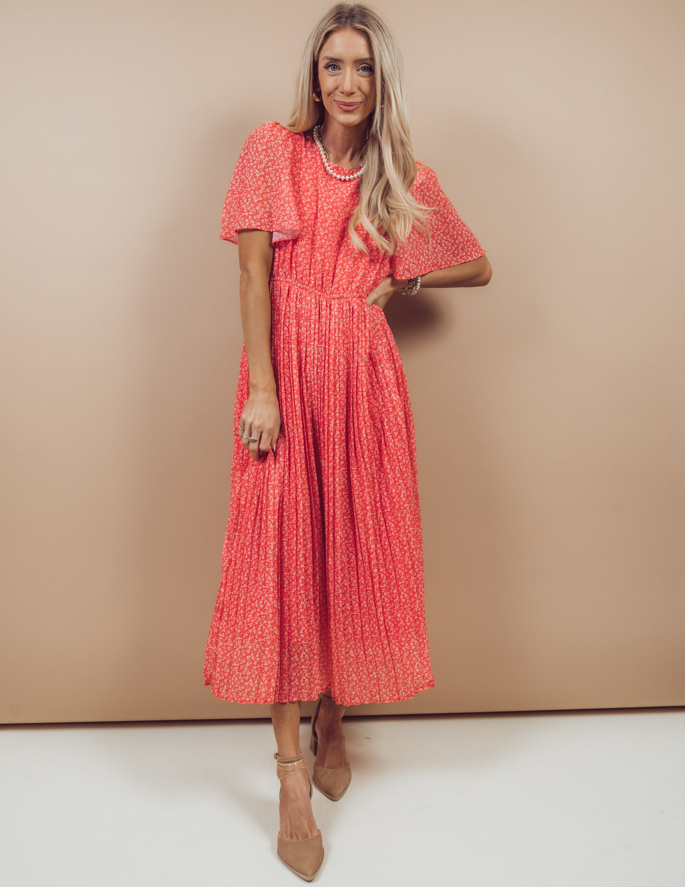 Coralie Pleated Dress