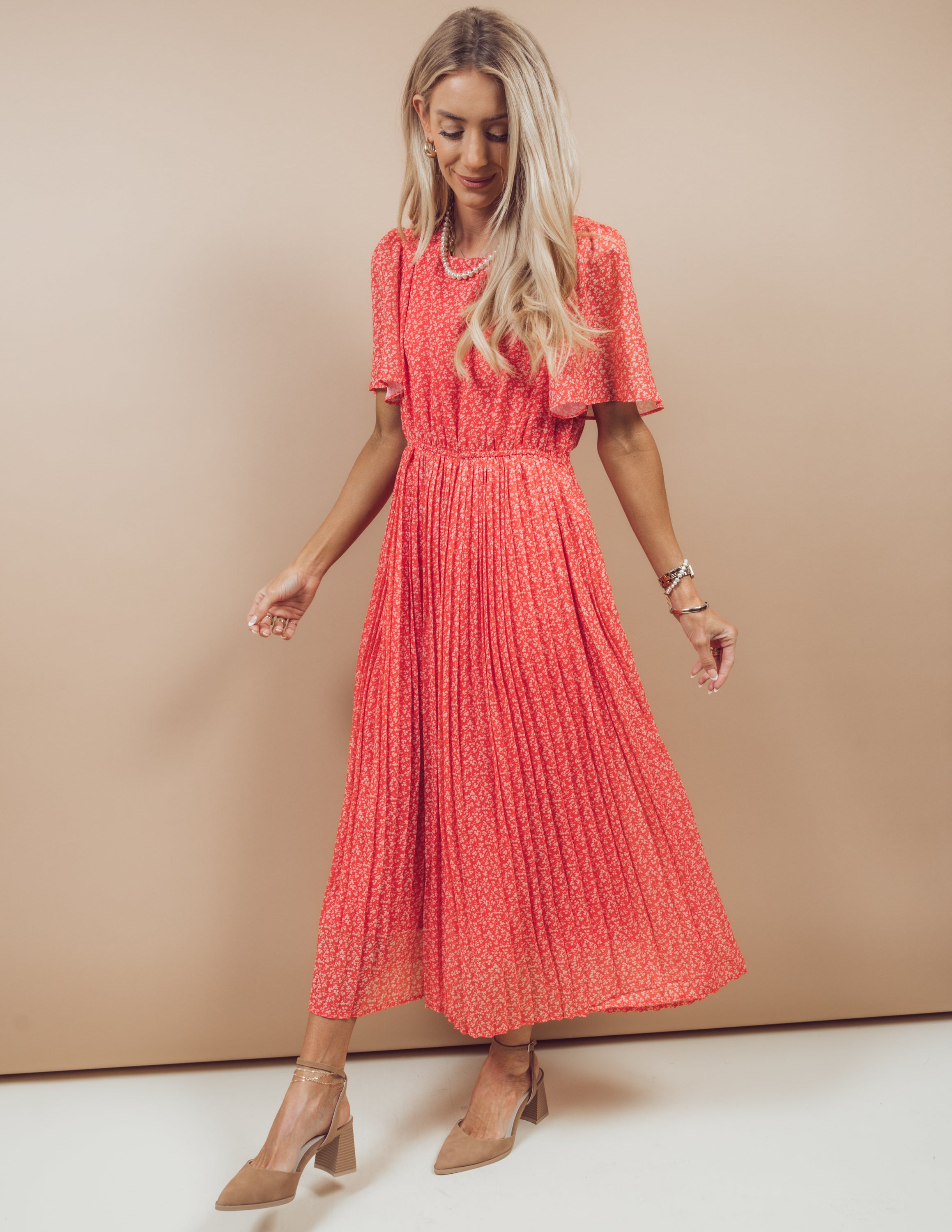 Coralie Pleated Dress