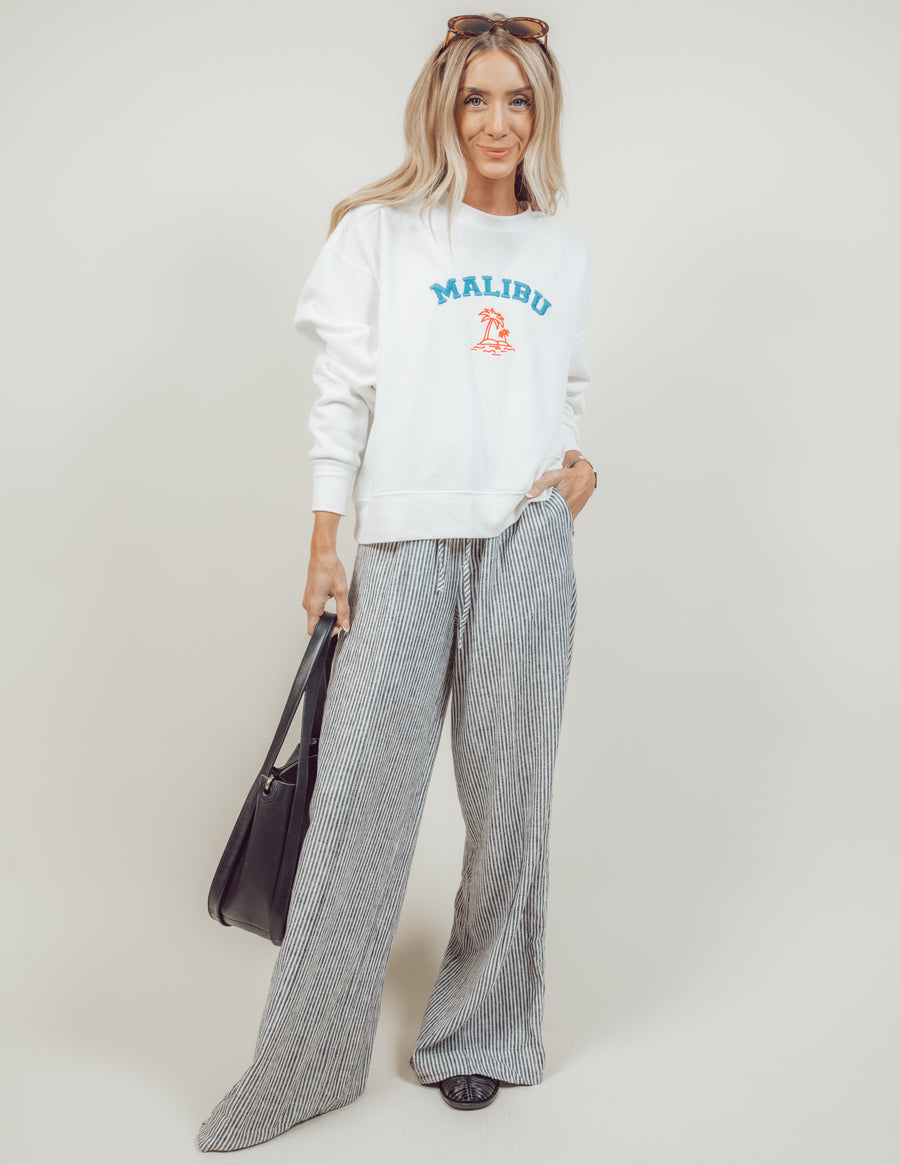 Malibu Beach Graphic Crewneck