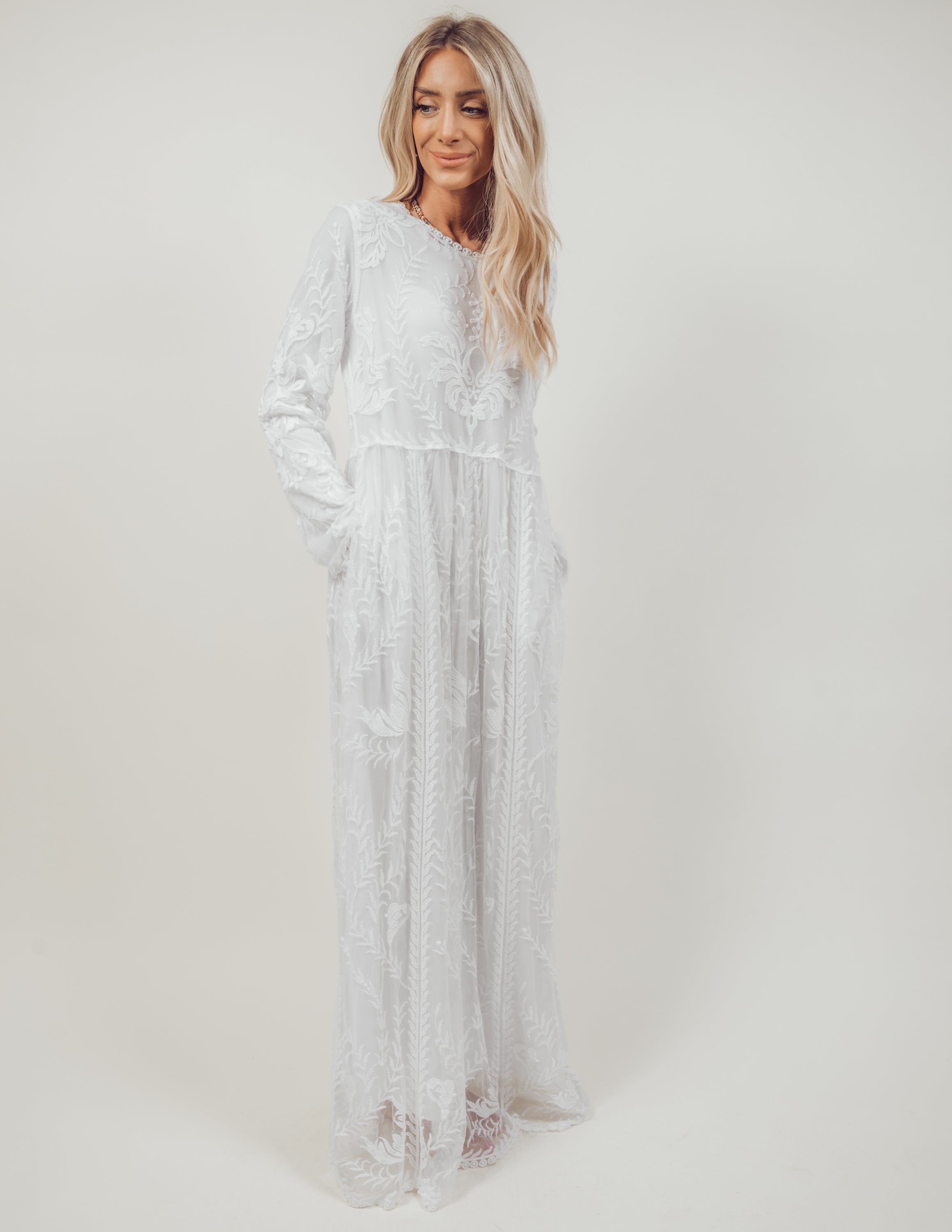 Devi Embroidered Lace Temple Dress M/L | Shop Stevie Devi Embroidered Lace Temple Dress M/L | Shop Stevie