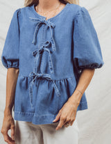 Rebel Denim Peplum Top Pre-Order