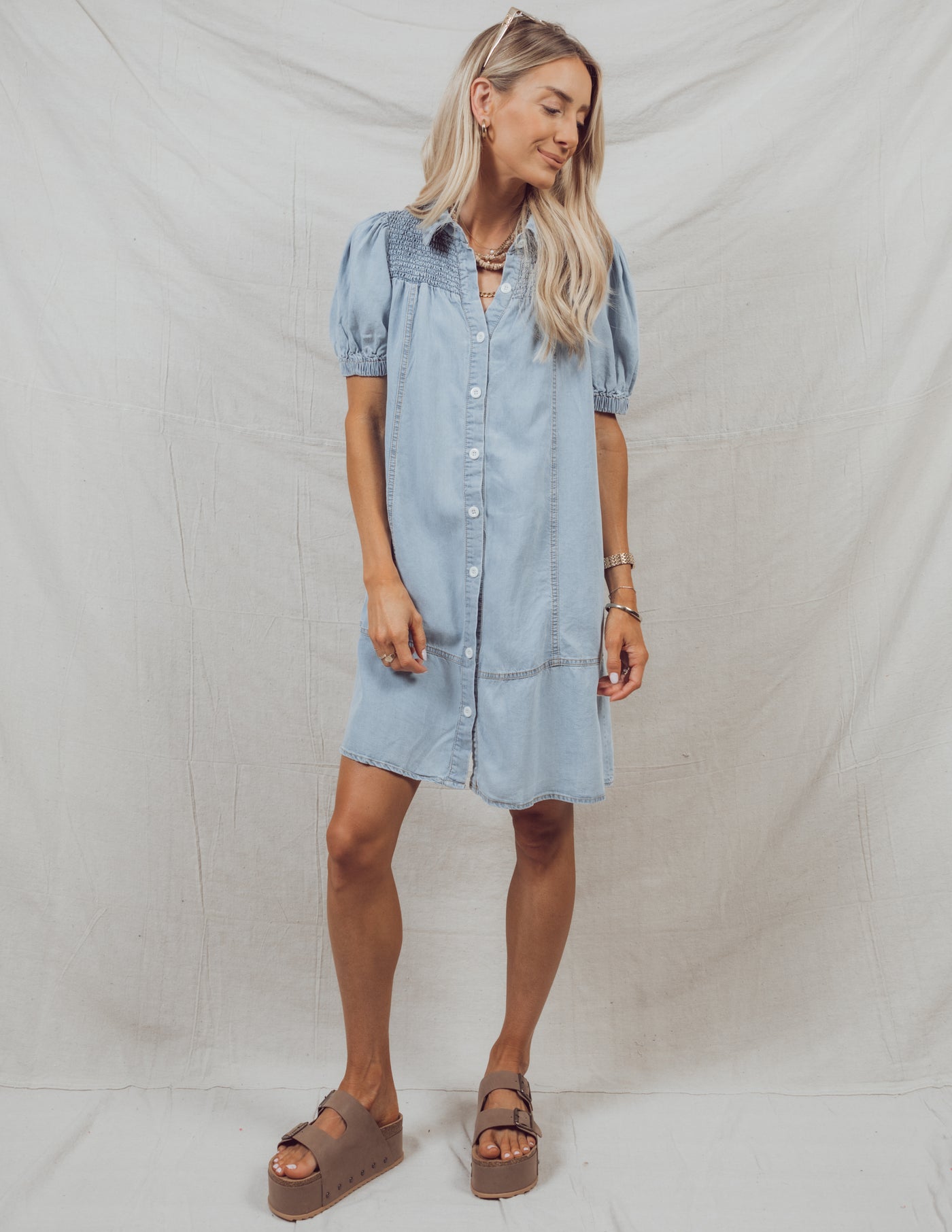 Paulina Denim Shirt Dress