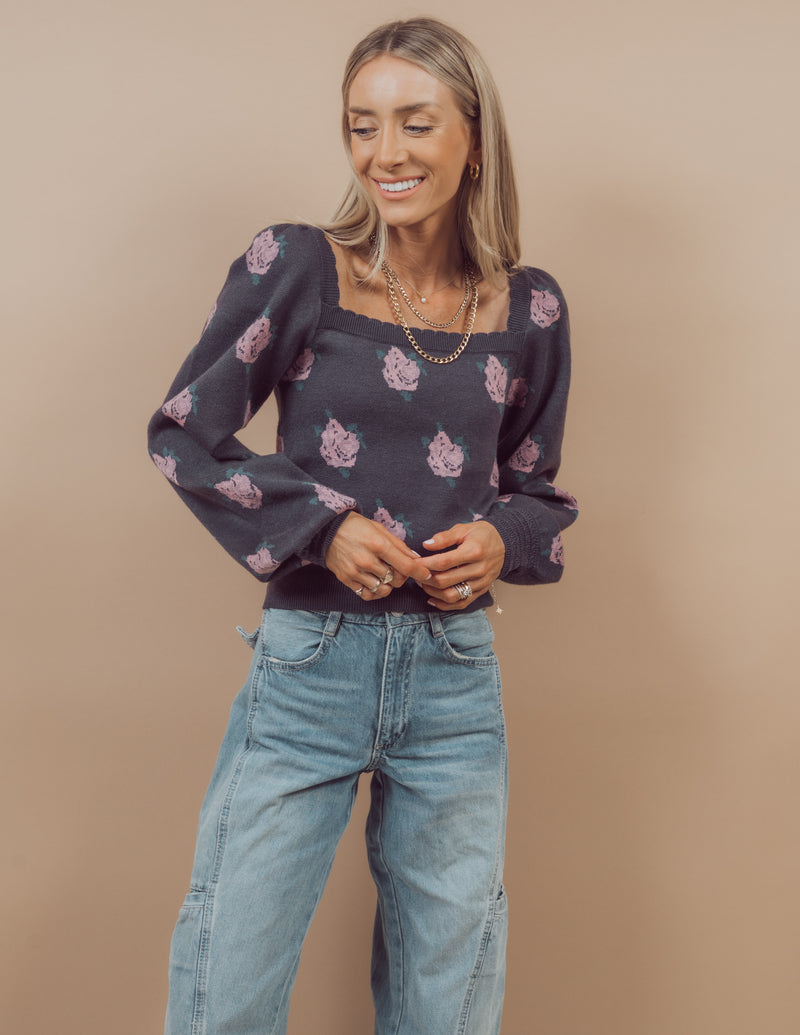 Cory Floral Sweater