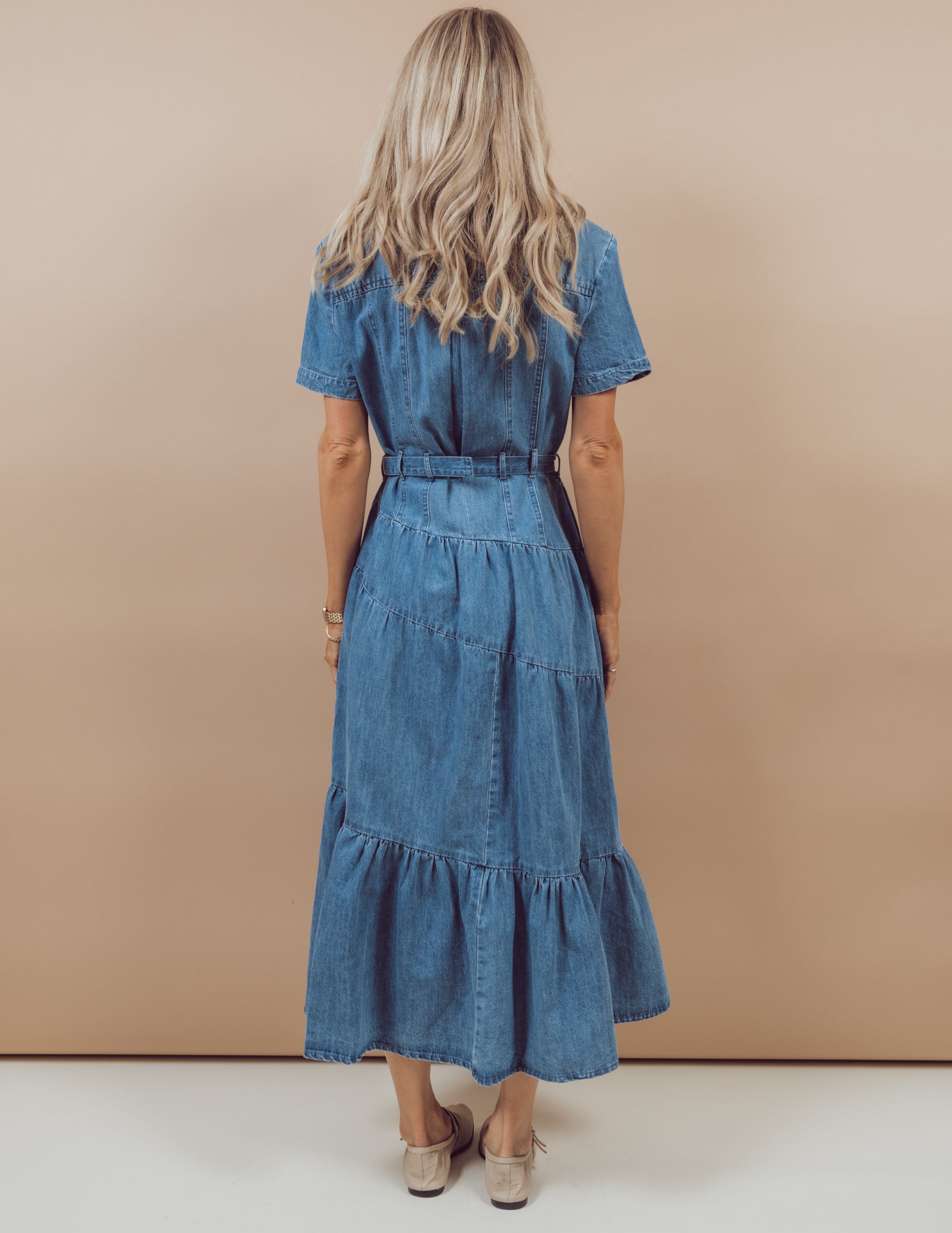 Mallory Tiered Denim Dress