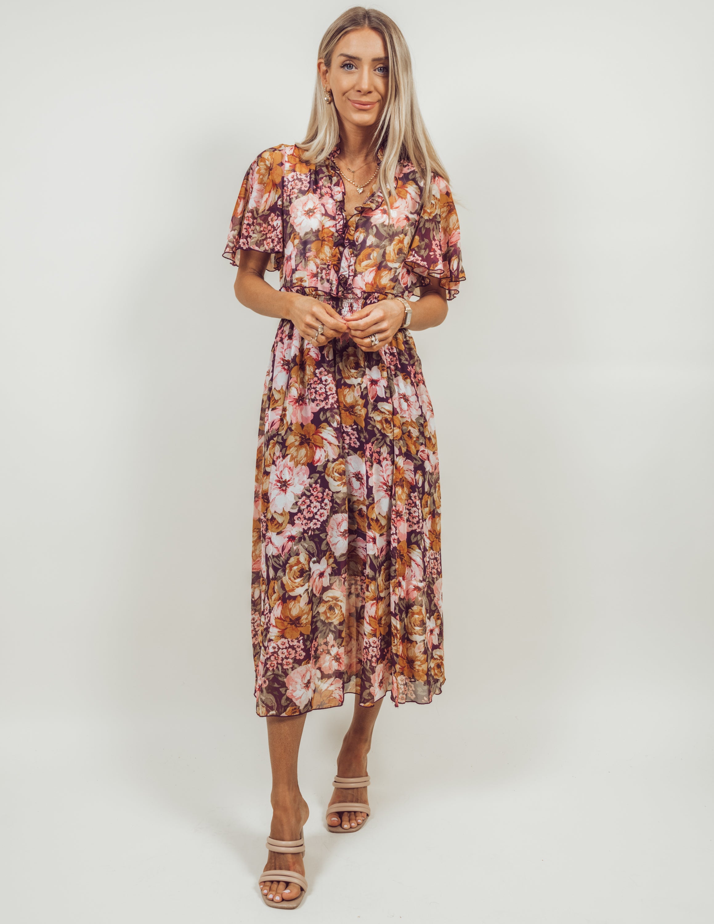 Brittany Floral Midi Dress