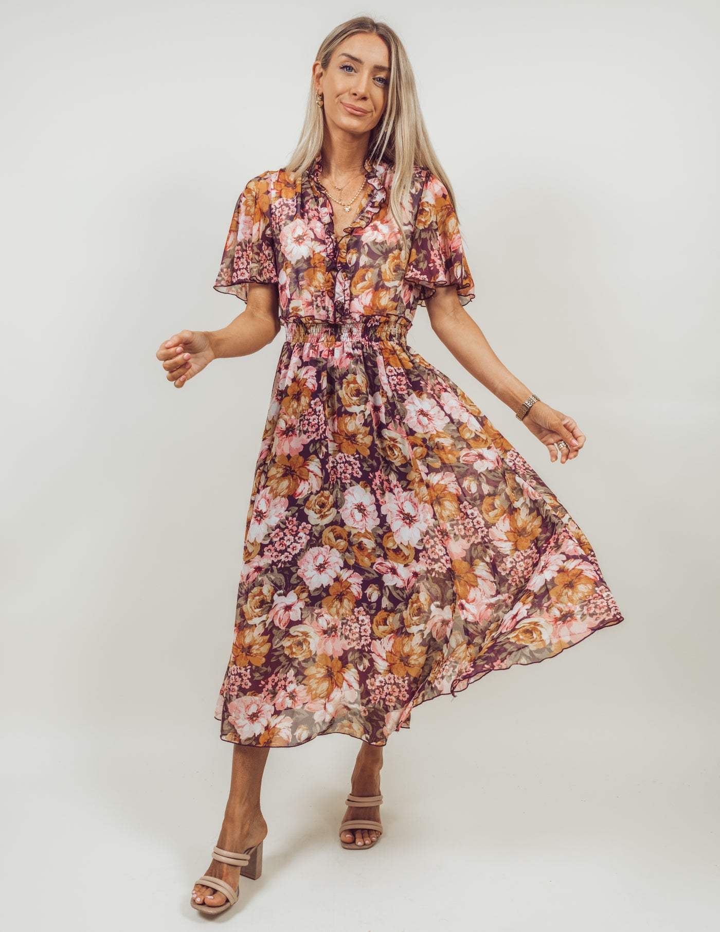 Brittany Floral Midi Dress