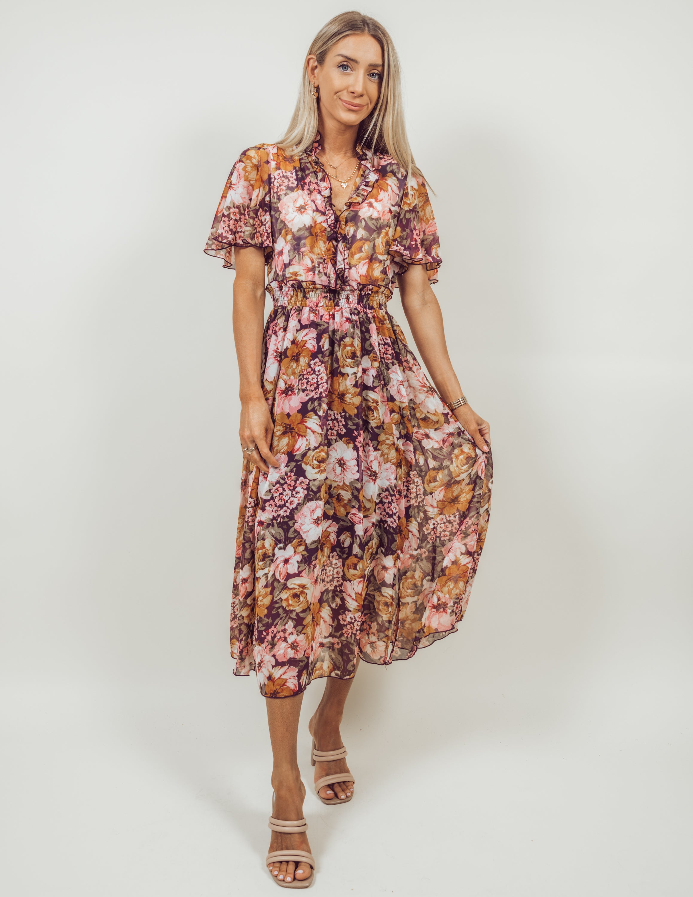 Brittany Floral Midi Dress