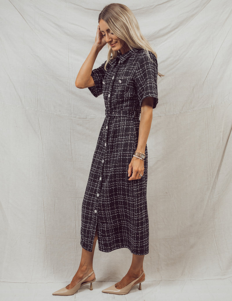 Brook Tweed Midi Dress *RESTOCKING SOON*