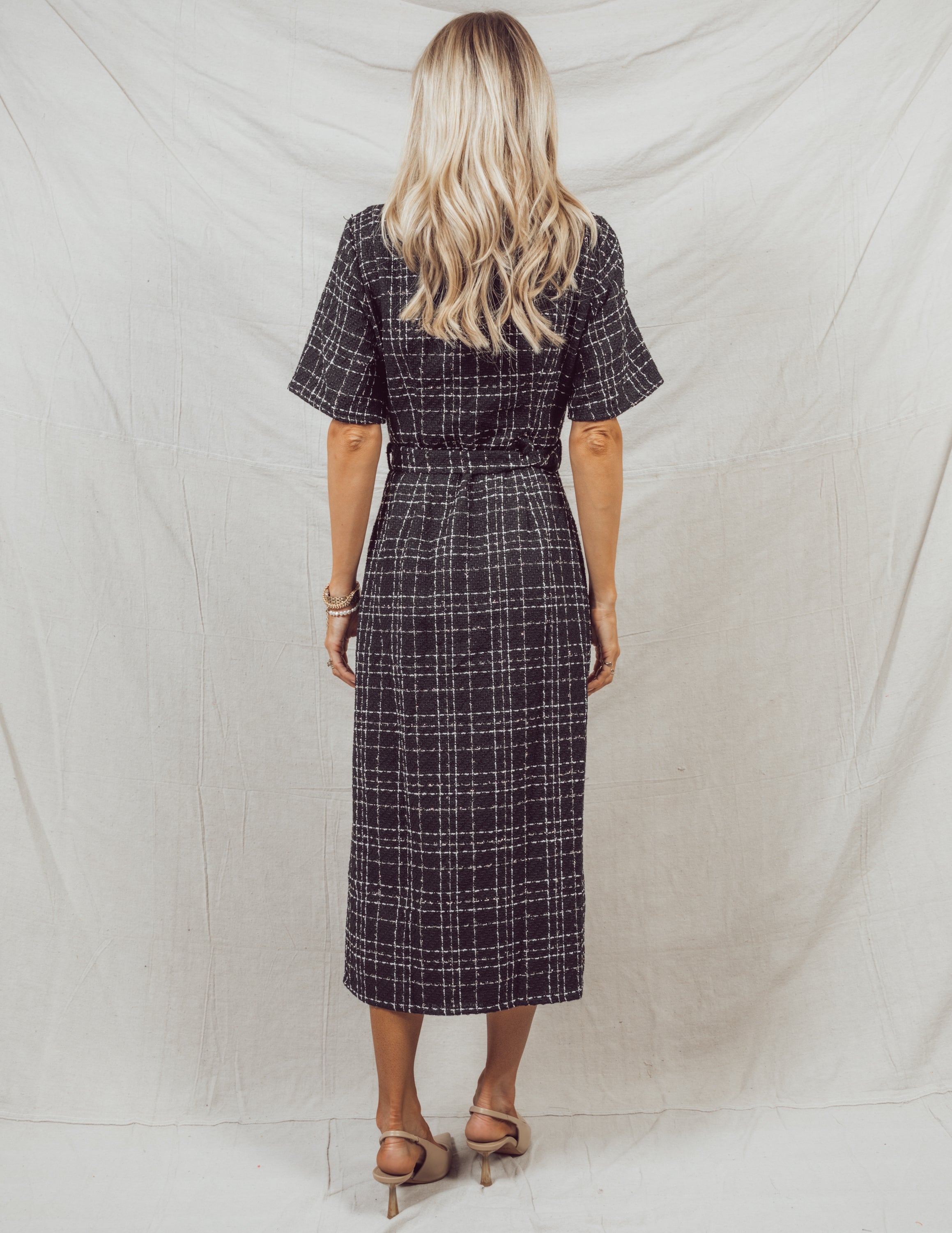 Brook Tweed Midi Dress