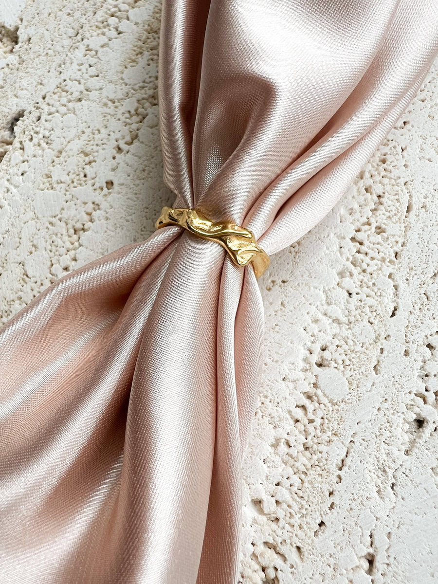 Irregular Ruffled Gold Ring
