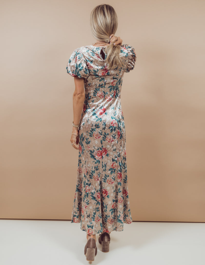 Julia Velvet Floral Dress