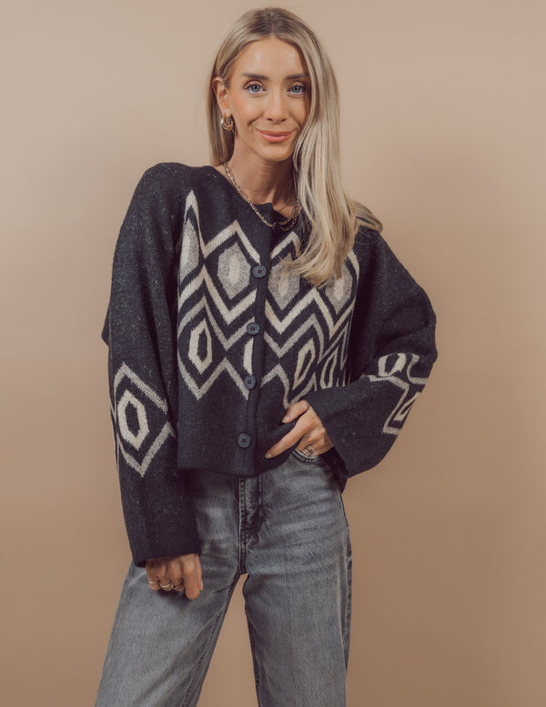 Geometric Cardigan Sweater