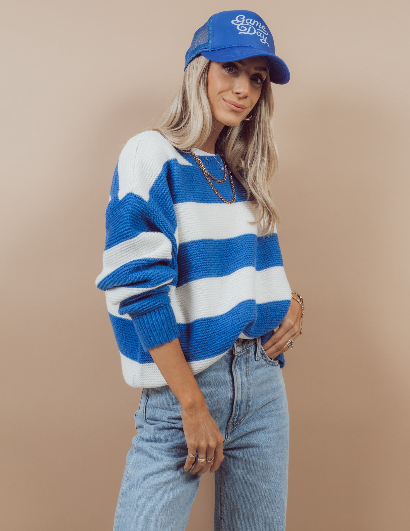 Game Day Striped Sweater