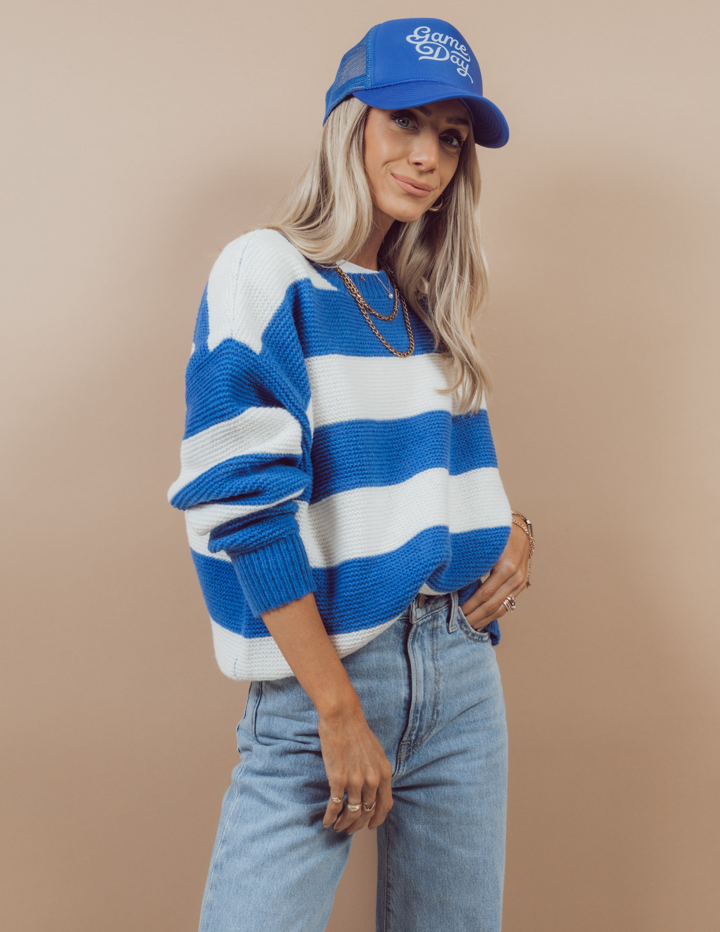 Game Day Striped Sweater