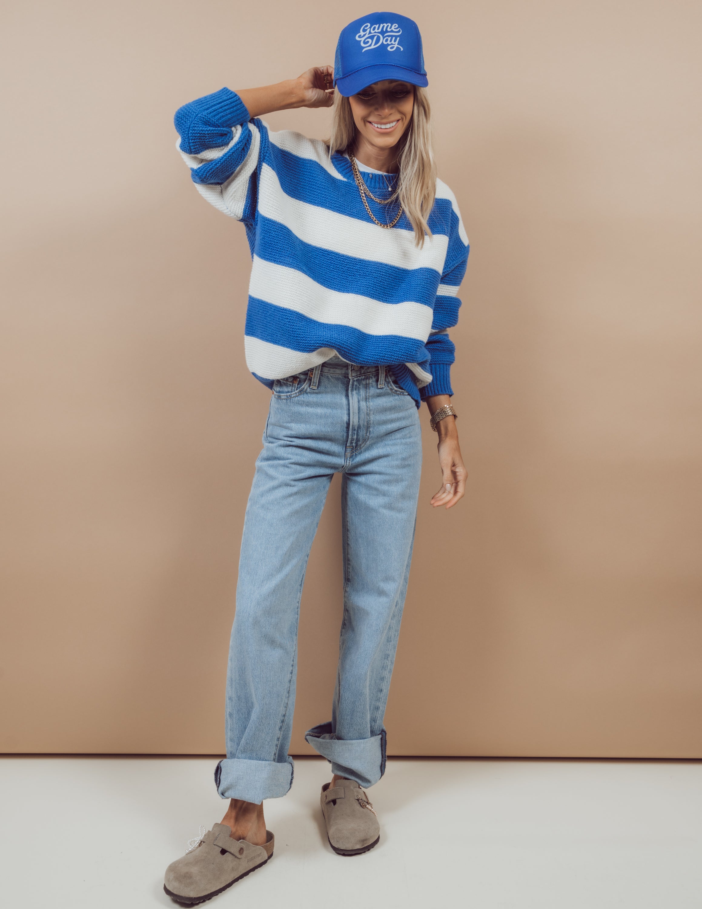 Game Day Striped Sweater