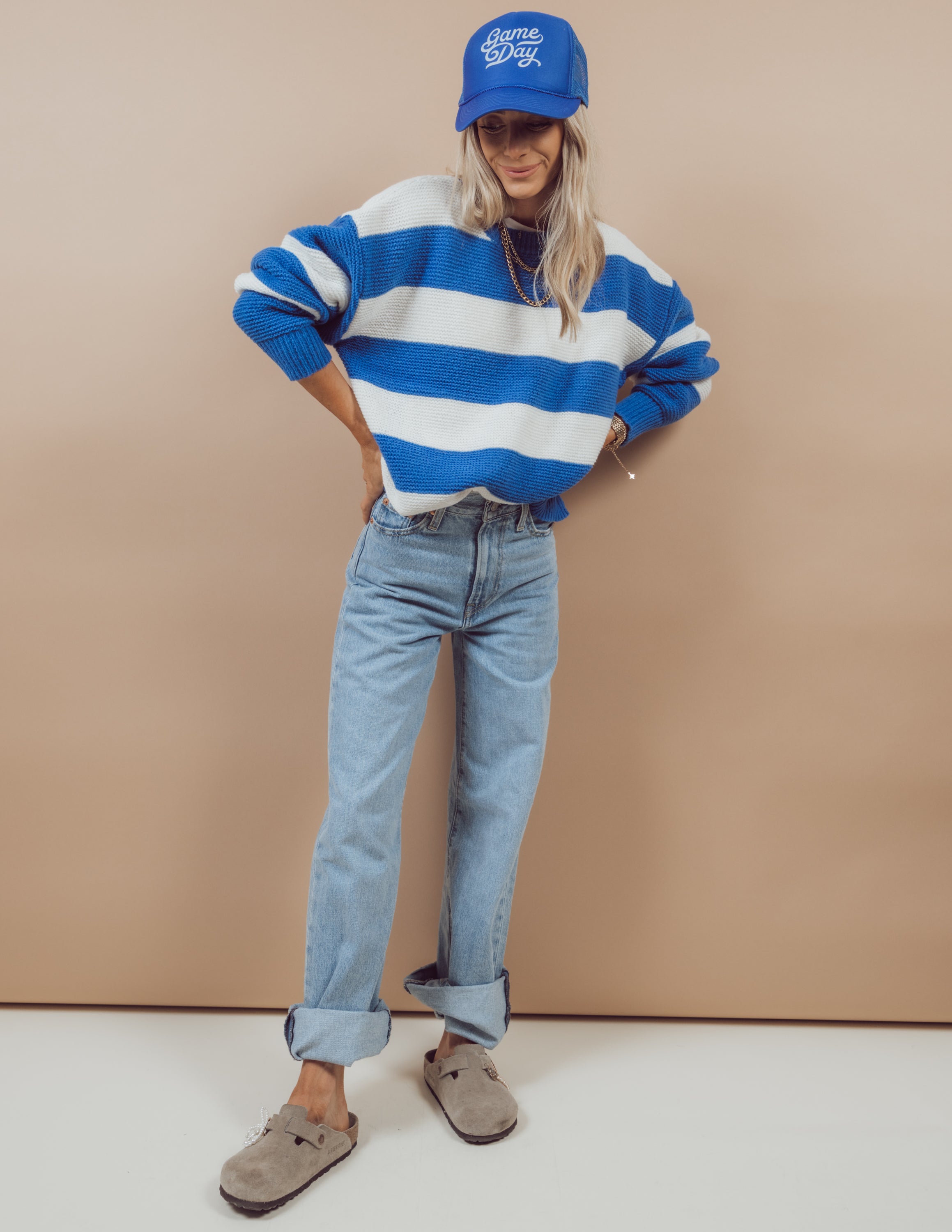 Game Day Striped Sweater