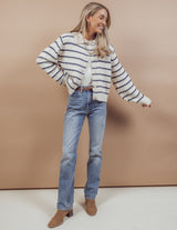 James Striped Cardigan