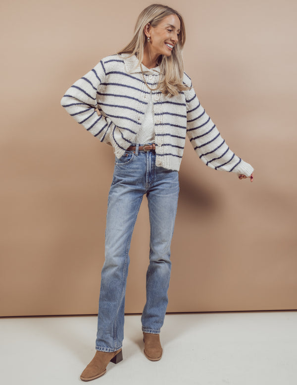 James Striped Cardigan