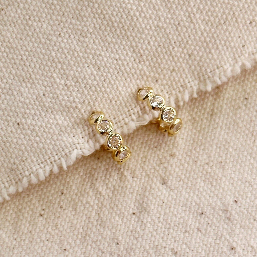 Bezel Hoop Earrings