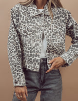 Sasha Leopard Denim Jacket