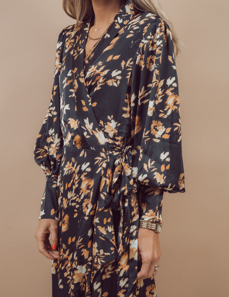 Trinity Floral Wrap Dress