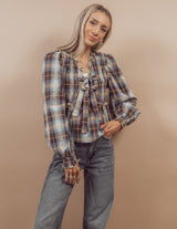 Leticia Plaid Top