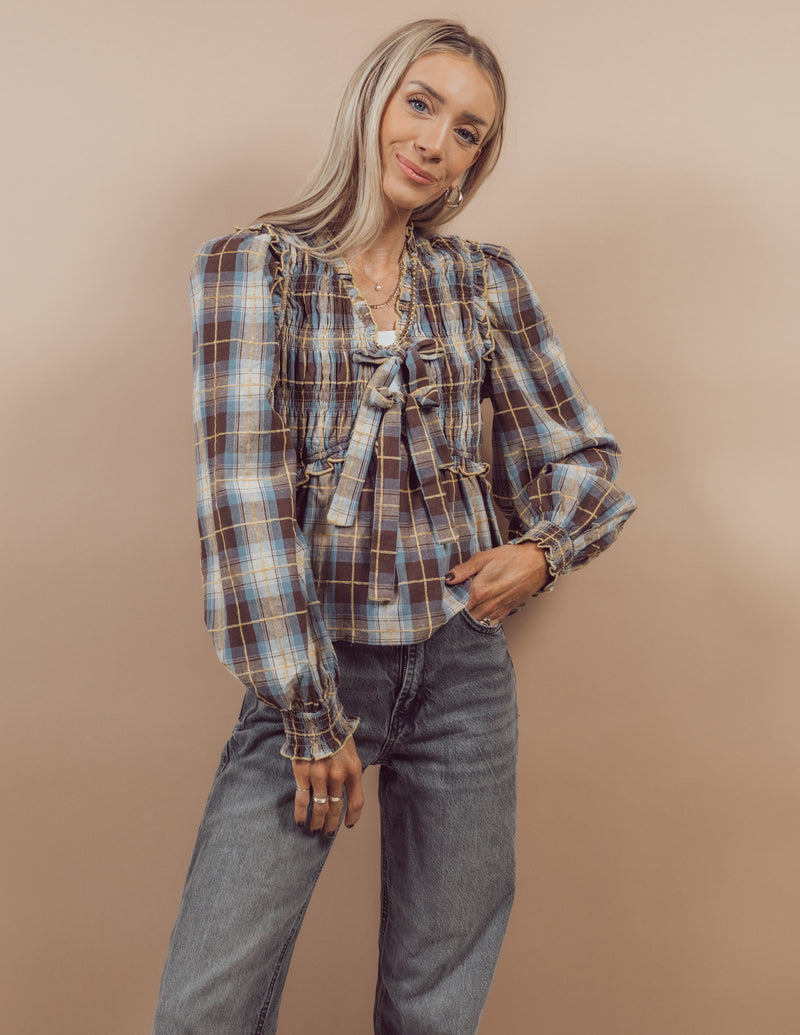 Leticia Plaid Top