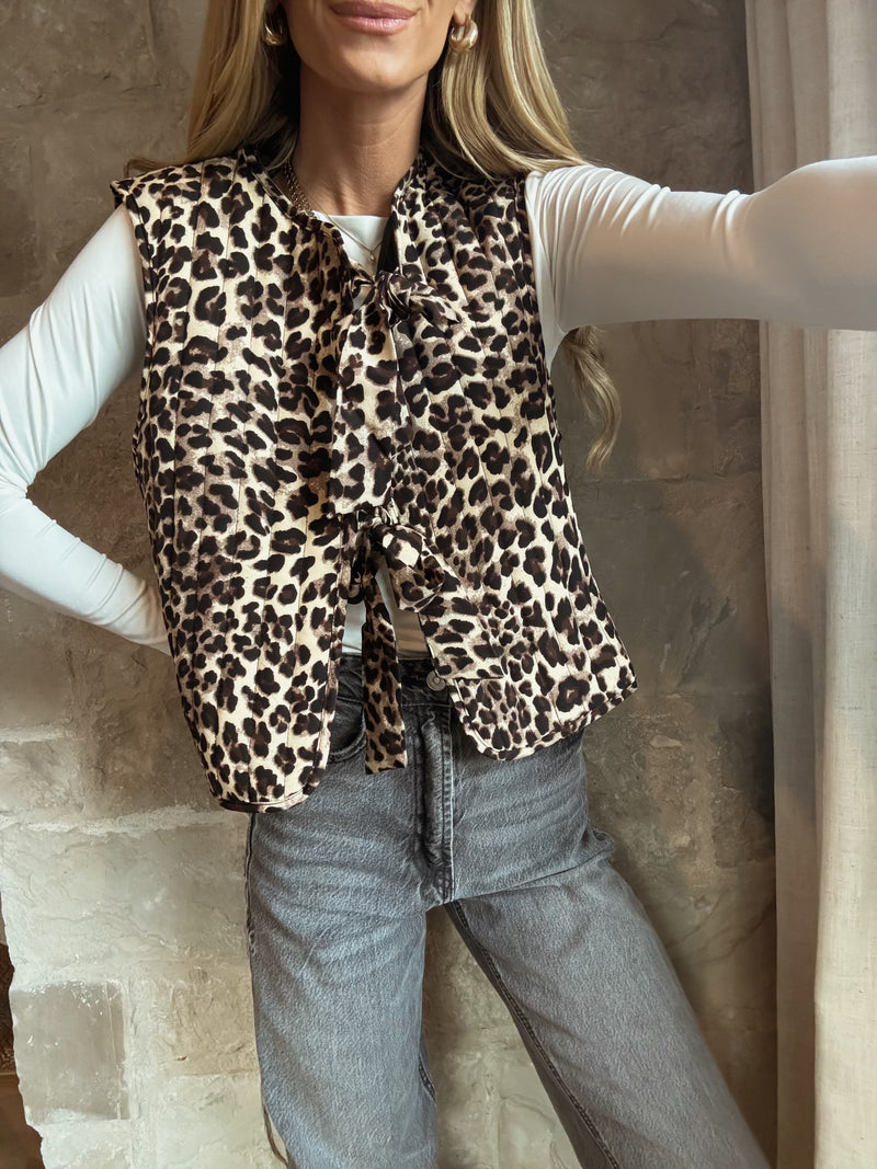 Leopard Padded Vest