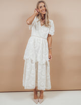 Marta Scalloped Midi Dress