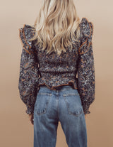 Paisley Ruffle Top