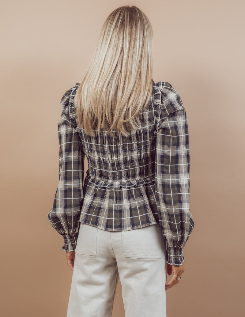 Leticia Plaid Top