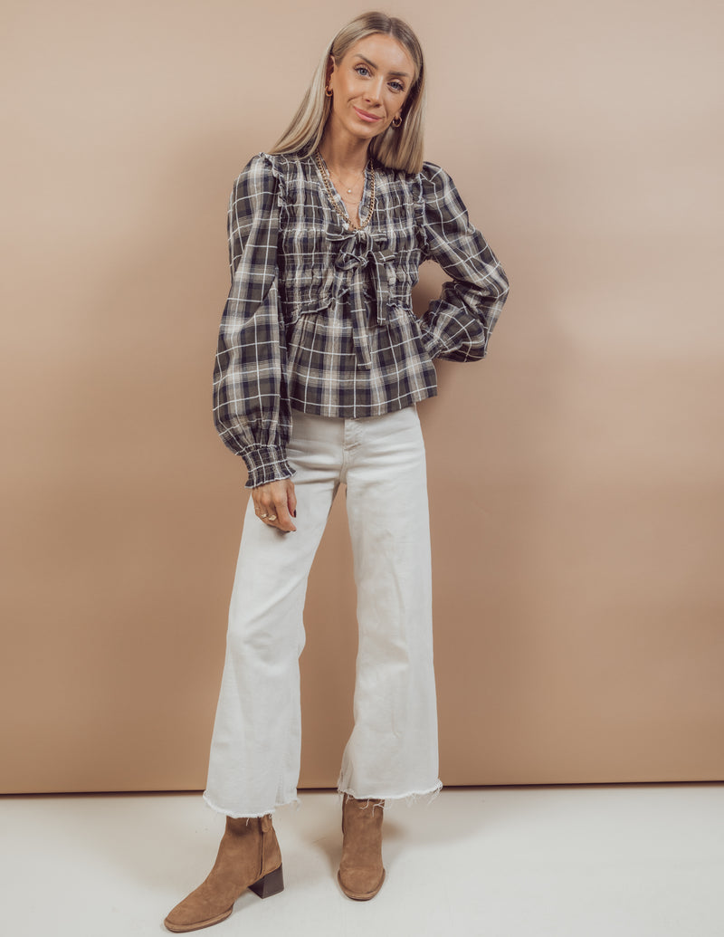 Leticia Plaid Top