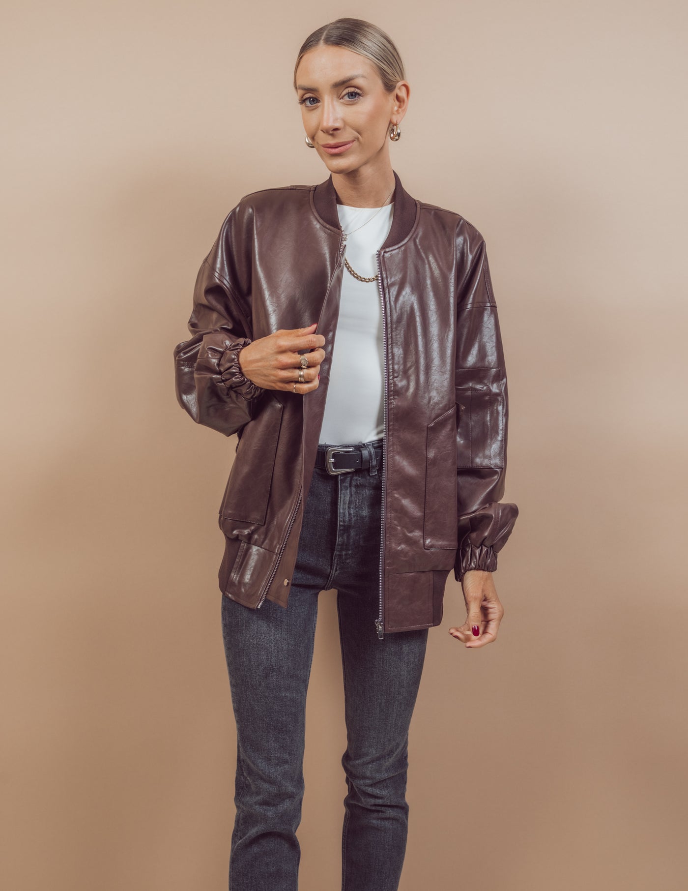 Mati Faux Leather Jacket