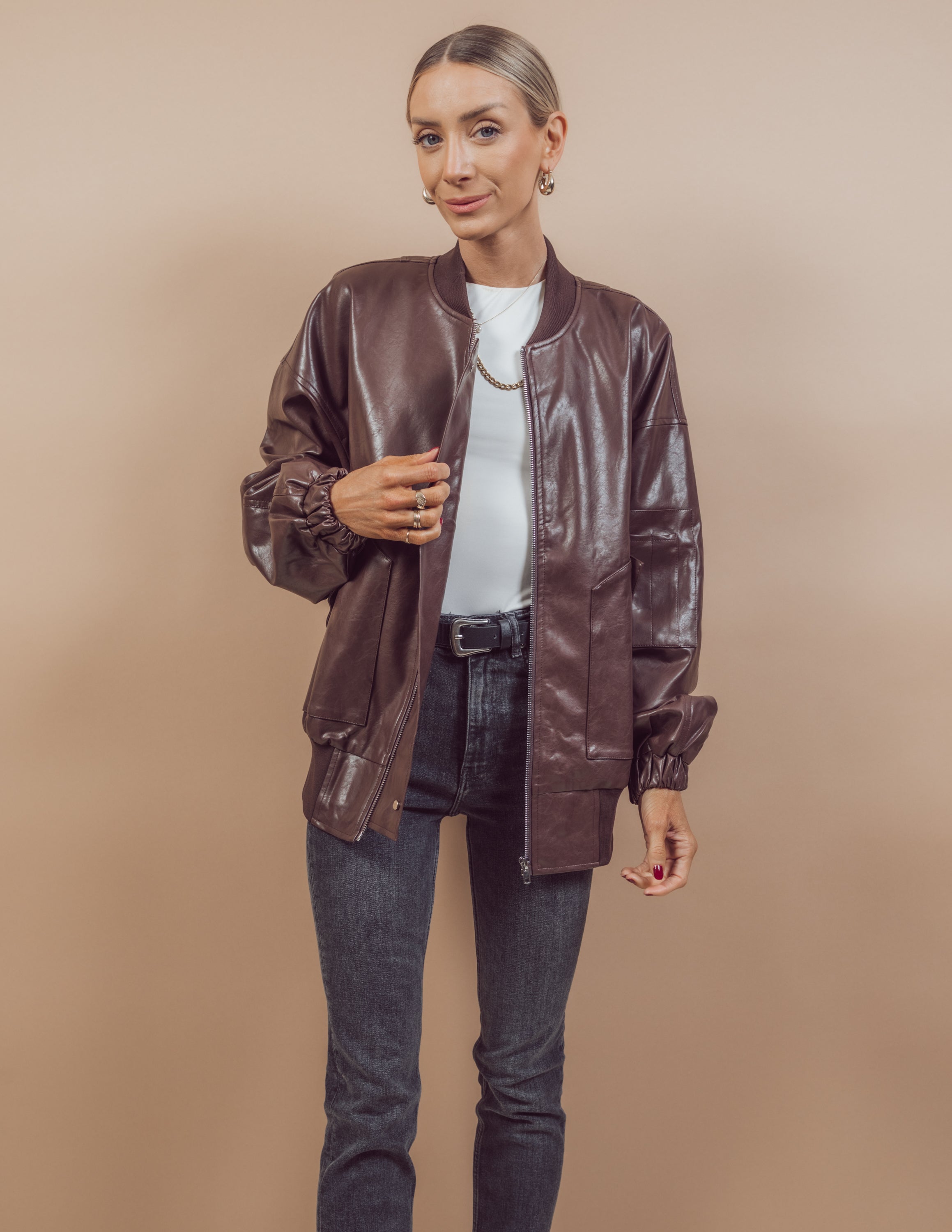 Mati Faux Leather Jacket