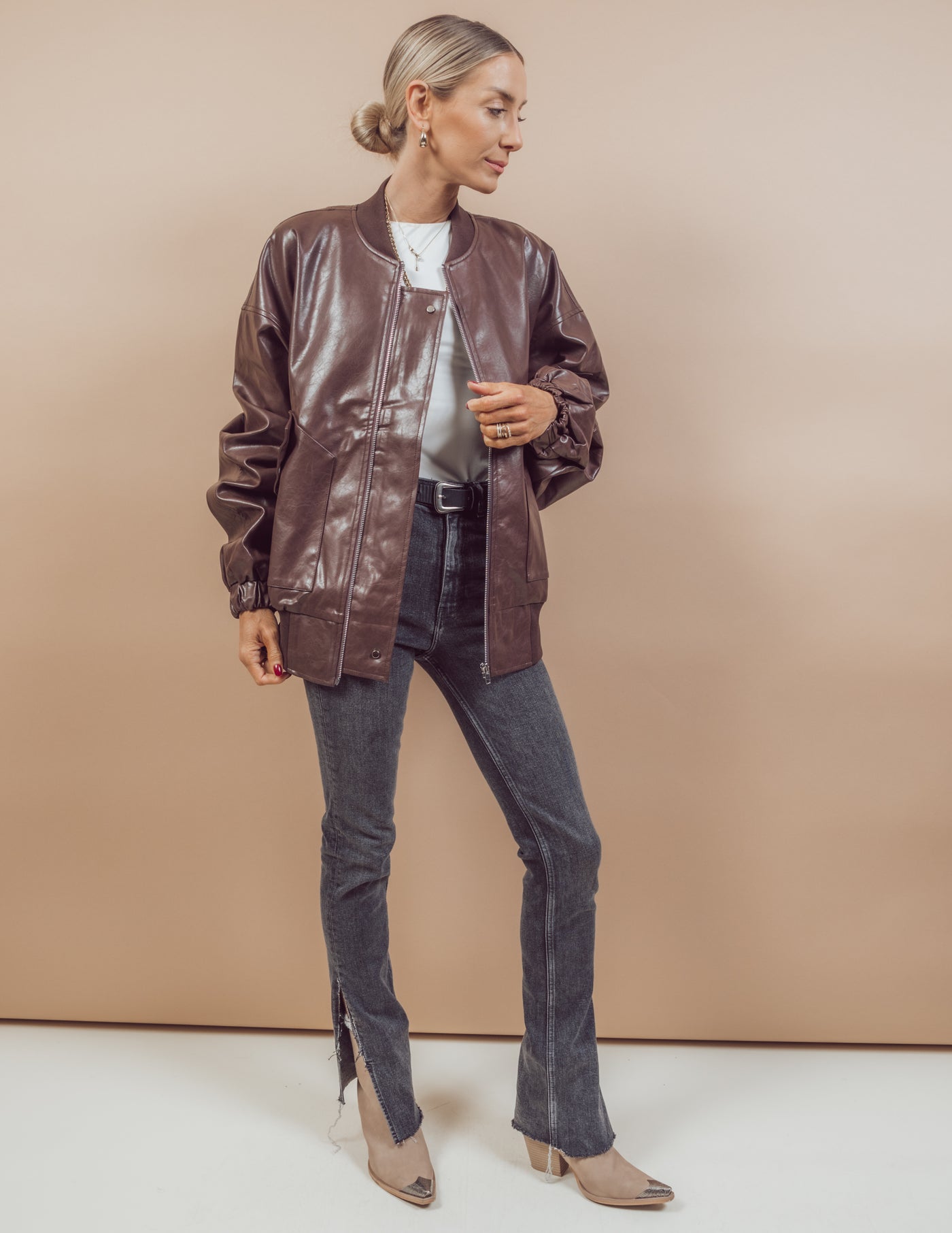 Mati Faux Leather Jacket