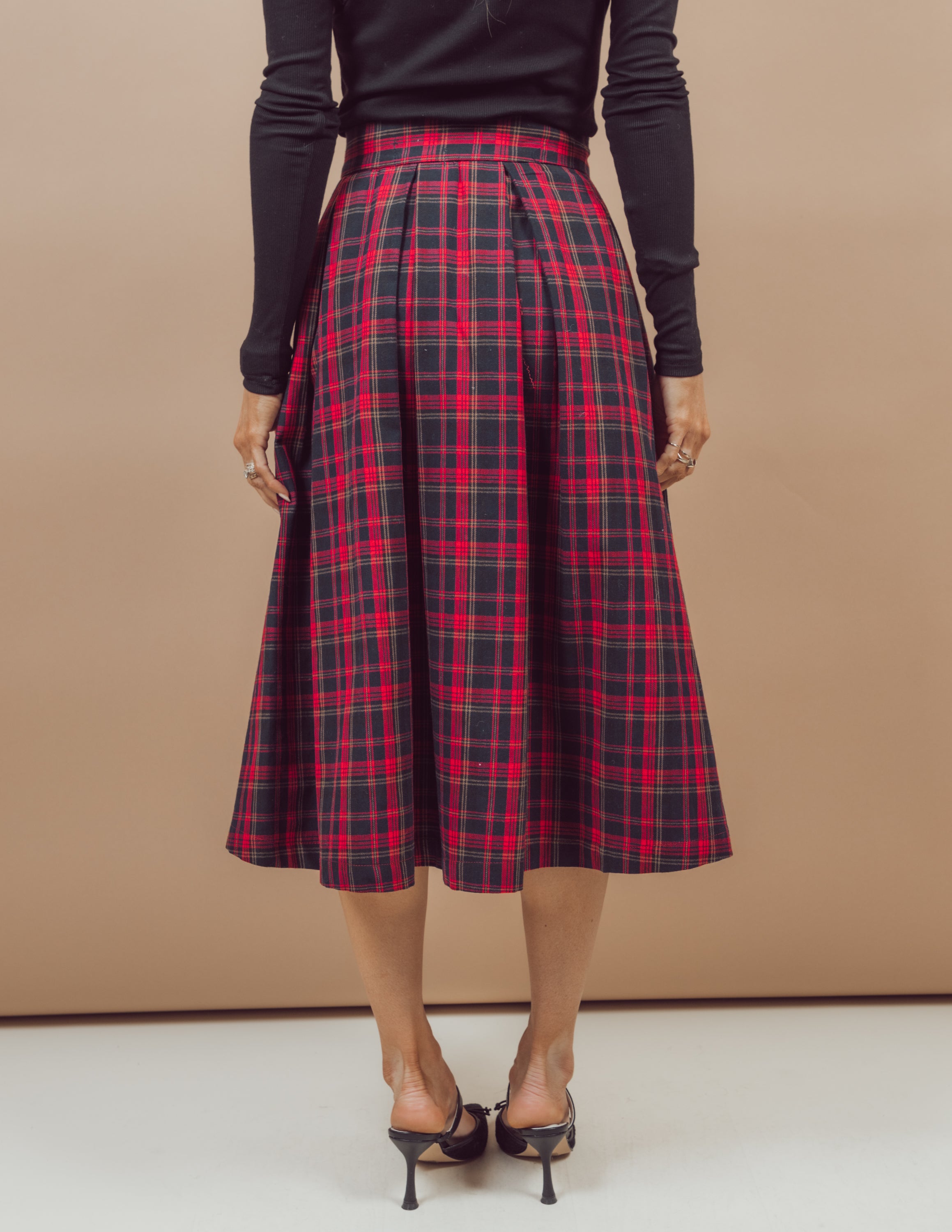 Kenzie Plaid Midi Skirt