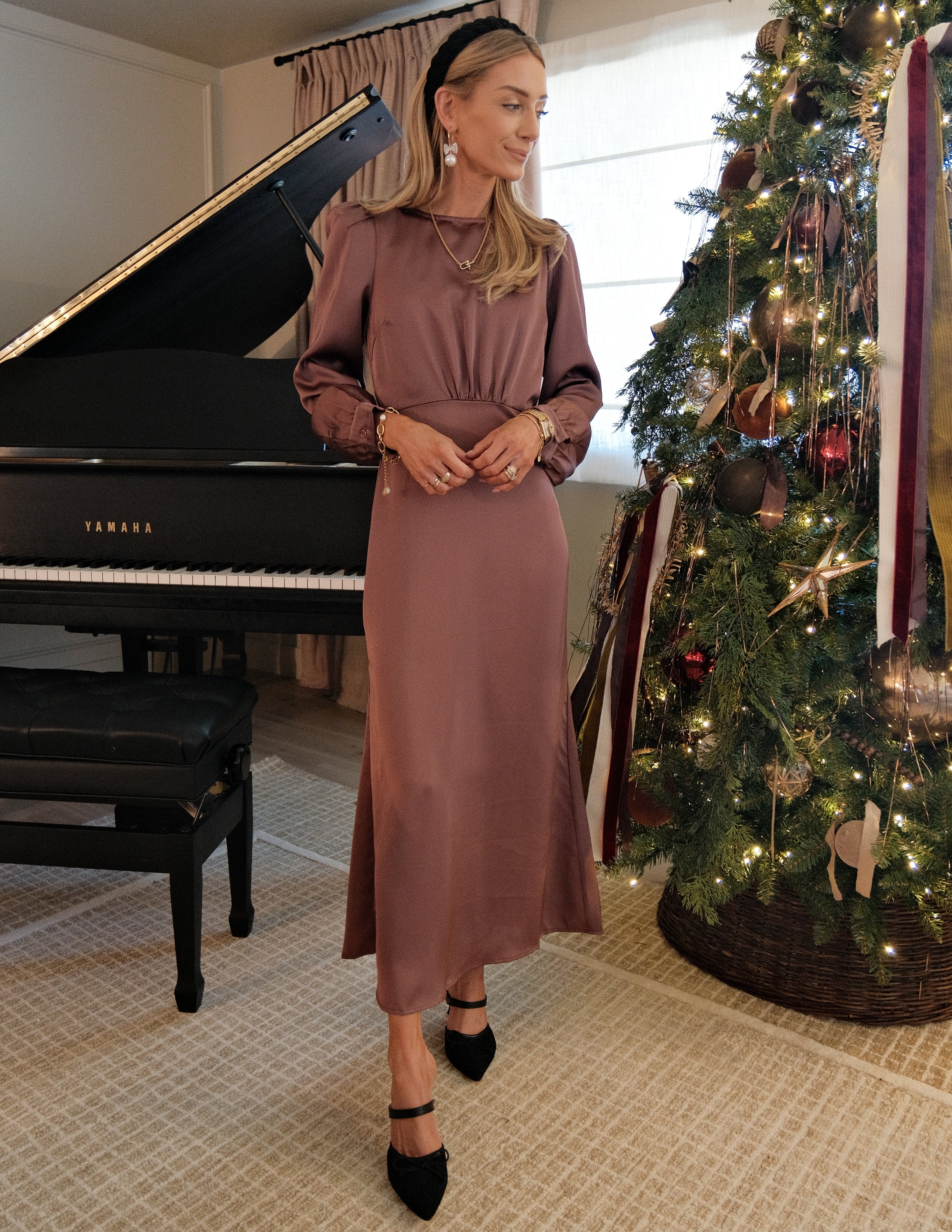 Mercy Satin Midi Dress