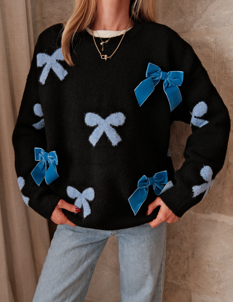 Angel Velvet Bow Sweater