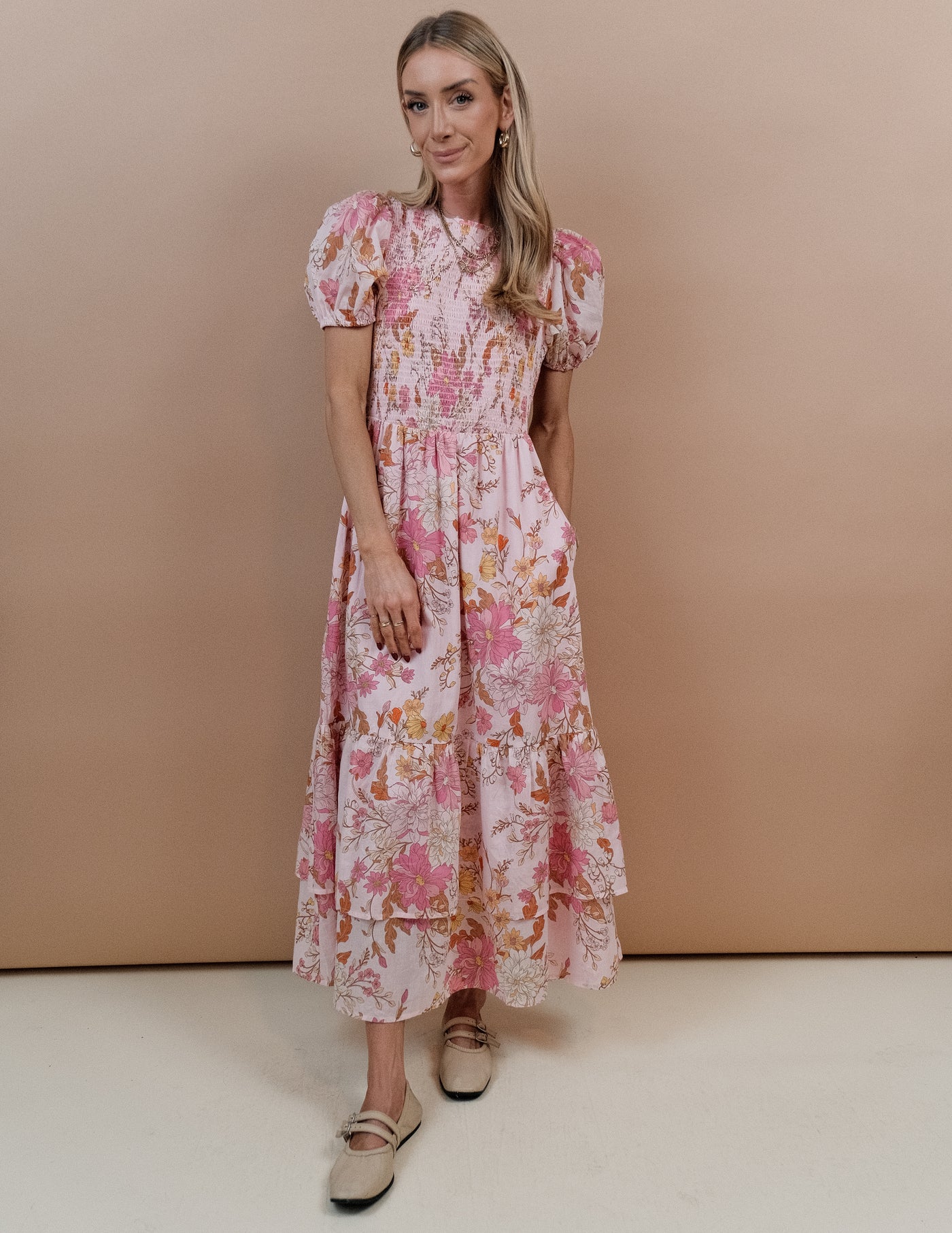 Solanda Floral Midi Dress